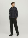 Jack & Jones Tmavo šedá pánska košeľa Jack & Jones Roy Checked Overhirt