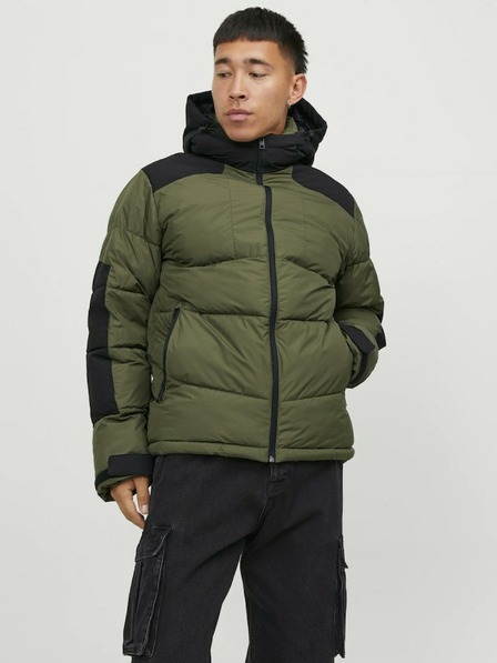 Jack & Jones Jack & Jones Otis Khaki pánska prešívaná zimná bunda