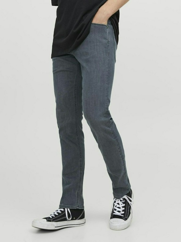 Jack & Jones Tmavomodré pánske džínsy úzkeho strihu Jack & Jones Glenn