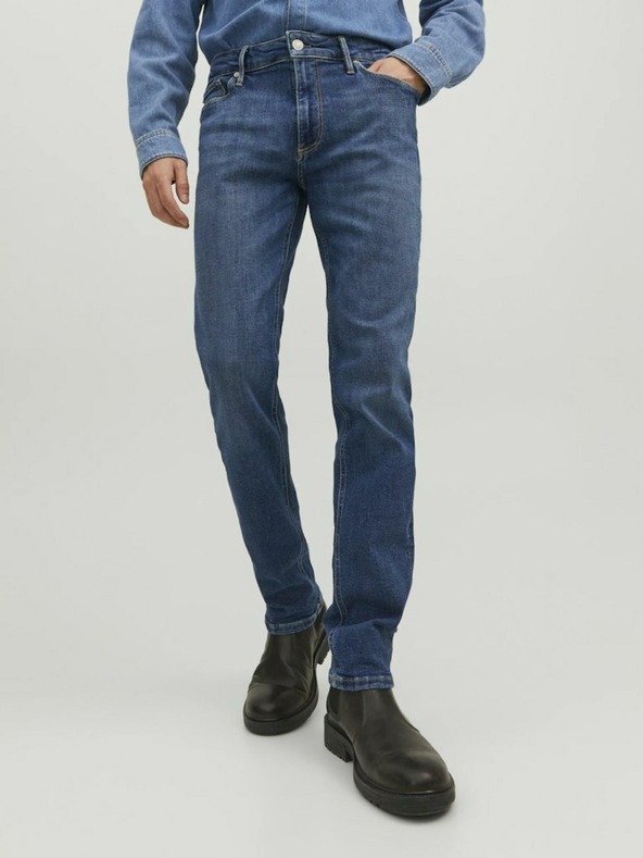 Jack & Jones Tmavomodré pánske slim fit džínsy Jack & Jones Clark