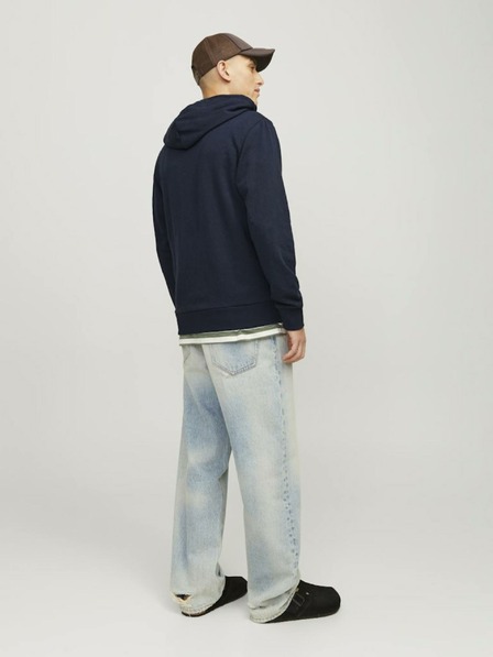 Jack & Jones Tmavomodrá pánska mikina Jack & Jones Forest s kapucňou na zips