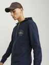 Jack & Jones Tmavomodrá pánska mikina Jack & Jones Forest s kapucňou na zips