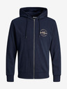 Jack & Jones Tmavomodrá pánska mikina Jack & Jones Forest s kapucňou na zips