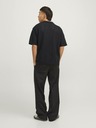 Jack & Jones Čierna pánska polokošeľa Jack & Jones Taormina