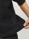 Jack & Jones Čierna pánska polokošeľa Jack & Jones Taormina