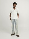 Jack & Jones Krémová pánska polokošeľa Jack & Jones Taormina