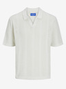 Jack & Jones Krémová pánska polokošeľa Jack & Jones Taormina