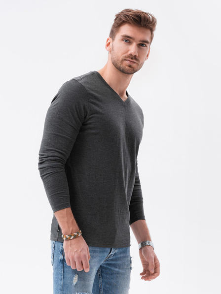 Ombre Clothing Pánske tričko s dlhým rukávom bez potlače - mix 2 ks v balení V1 Z41 basic
