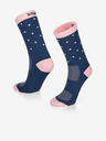 Kilpi Ružové a modré unisex ponožky s bodkami Kilpi DOTS