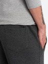 Ombre Clothing Tmavošedé pánske tepláky Ombre Oblečenie CARROT