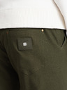 Ombre Clothing Tmavo zelené pánske cargo nohavice Ombre Oblečenie