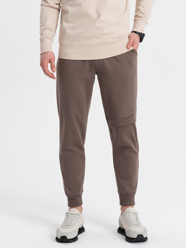 Ombre Clothing Hnedé pánske cargo nohavice Ombre Oblečenie