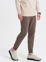 Ombre Clothing Hnedé pánske cargo nohavice Ombre Oblečenie