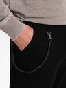 Ombre Clothing Čierne pánske cargo nohavice Ombre Oblečenie