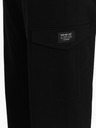Ombre Clothing Čierne pánske cargo nohavice Ombre Oblečenie