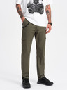 Ombre Clothing Tmavo zelené pánske cargo nohavice Ombre Oblečenie