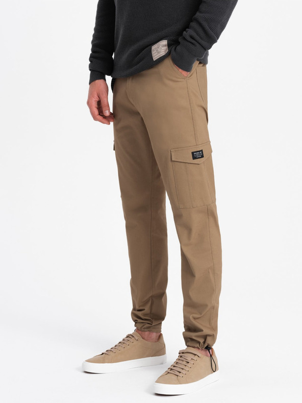 Ombre Clothing Hnedé pánske Cargo nohavice Ombre Oblečenie