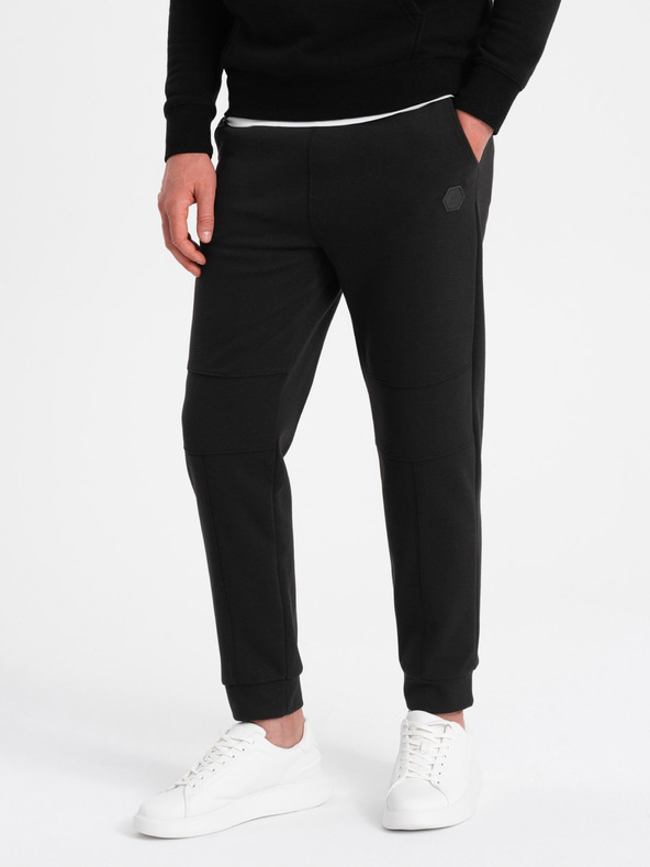 Ombre Clothing Čierne pánske tepláky Ombre Oblečenie