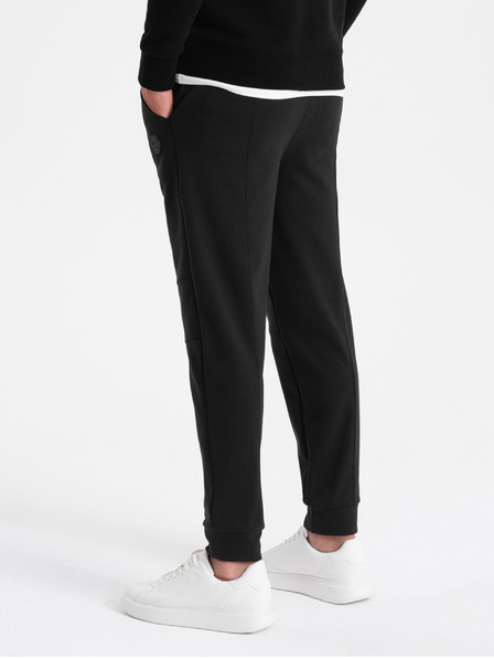 Ombre Clothing Čierne pánske tepláky Ombre Oblečenie