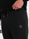 Ombre Clothing Čierne pánske tepláky Ombre Oblečenie