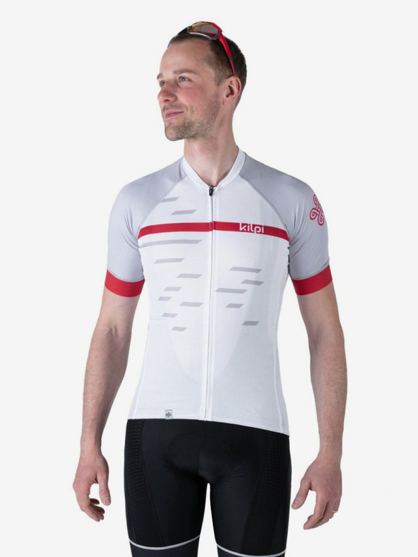 Kilpi Biely pánsky cyklistický dres Kilpi NERITO