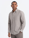 Ombre Clothing Šedá pánska košeľa Ombre Oblečenie