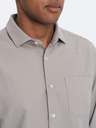 Ombre Clothing Šedá pánska košeľa Ombre Oblečenie