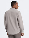 Ombre Clothing Šedá pánska košeľa Ombre Oblečenie
