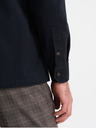 Ombre Clothing Tmavomodrá pánska košeľa Ombre Clothing na vrchné oblečenie