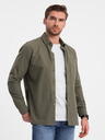 Ombre Clothing Khaki pánska košeľa Ombre Oblečenie