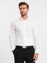 Ombre Clothing Biele pánske vzorované tričko by Ombre Clothing