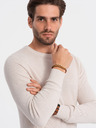 Ombre Clothing Béžový pánsky sveter Ombre Oblečenie