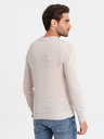 Ombre Clothing Béžový pánsky sveter Ombre Oblečenie