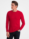 Ombre Clothing Červený pánsky sveter Ombre Clothing