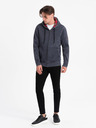 Ombre Clothing Tmavosivá pánska mikina Ombre Clothing