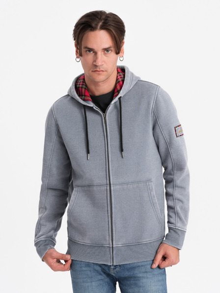 Ombre Clothing Šedá Pánska mikina Ombre Clothing
