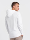 Ombre Clothing Biela pánska mikina s potlačou Ombre Clothing