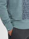 Ombre Clothing Modrá pánska mikina s kapucňou s potlačou Ombre Oblečenie