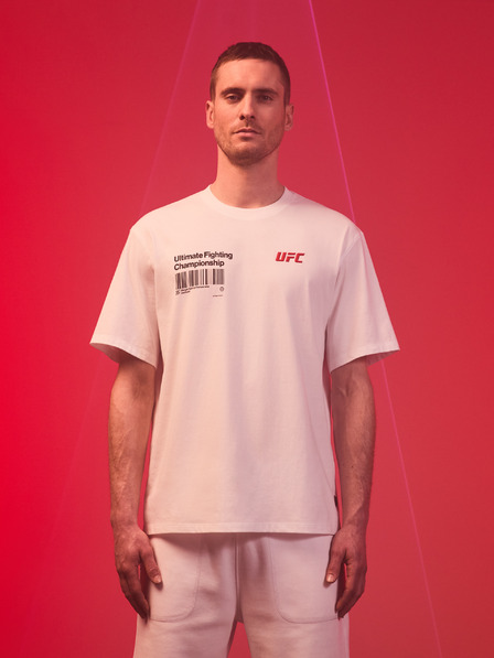 Celio Biele pánske tričko s potlačou Celio UFC