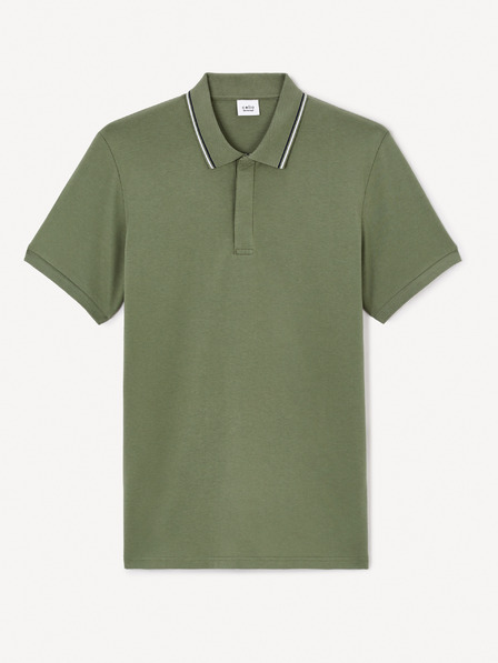 Celio Zelené pánske polo tričko Celio Jevrait