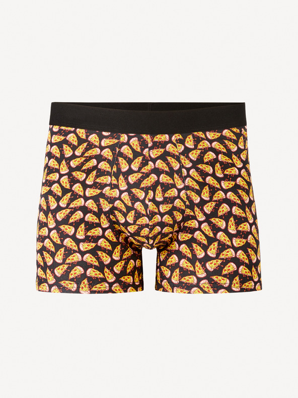 Celio Čierne pánske boxerky Celio Jibopizza