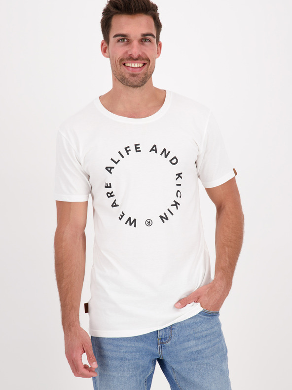 Alife and Kickin Biele pánske tričko Alife and Kickin