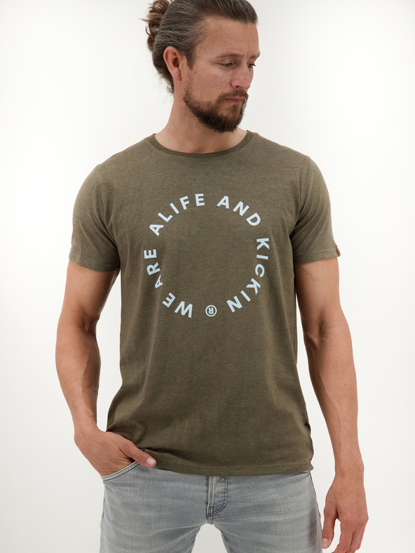 Alife and Kickin Khaki pánske tričko Alife and Kickin