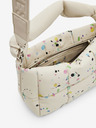 Desigual Krémová dámska kabelka Desigual Splatter 23 Puffy Rennes so vzorom