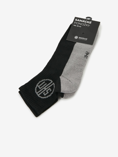 Sam 73 Šedé a čierne unisex ponožky SAM 73
