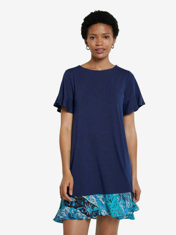 Desigual Tmavomodré minišaty Desigual Vest Kali