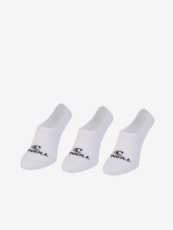 O'Neill Sada troch párov unisex ponožiek v bielej farbe O'Neill FOOTIE 3PK