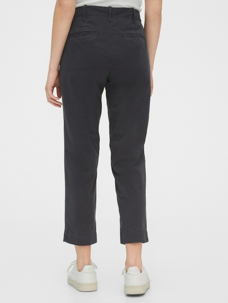 GAP Nohavice straight khaki high rise GAP