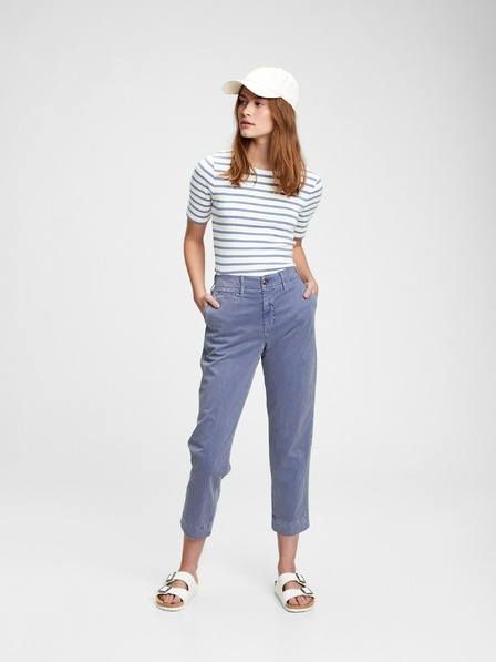 GAP Nohavice mid rise straight khaki GAP