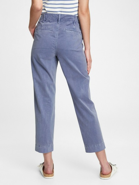 GAP Nohavice mid rise straight khaki GAP